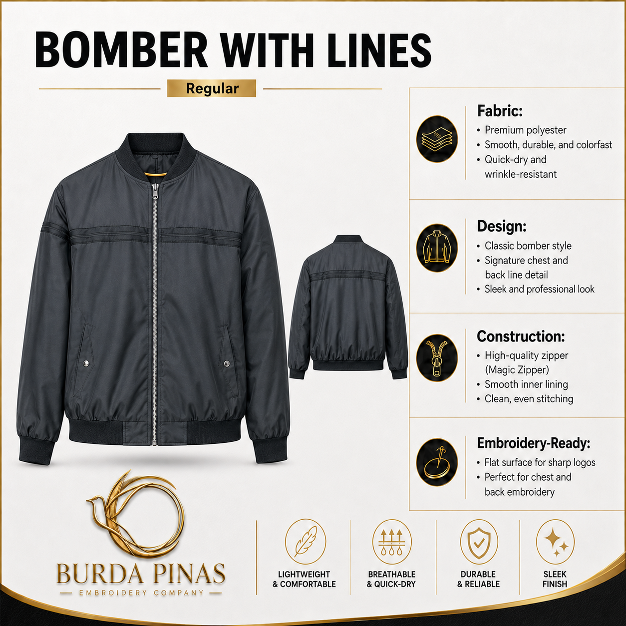 BOMBER JACKET With Lines (Regular)